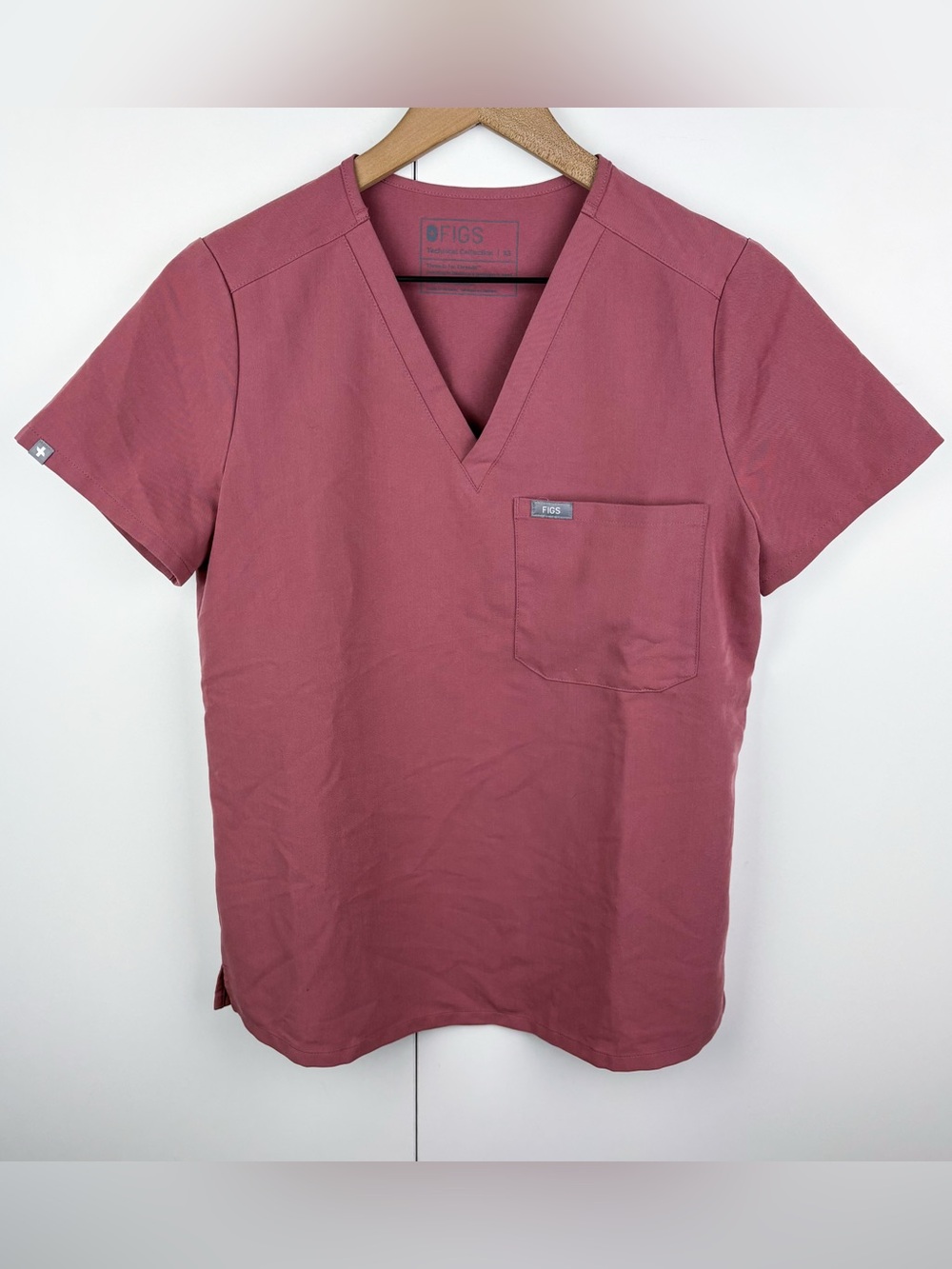 Figs Catarina One Pocket Scrub Top Mauve Pink Size XS Medical Doctor Nurse
